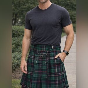 Mens Plaid Kilt Size 48